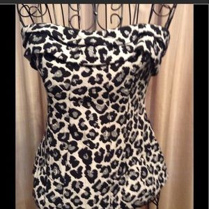 Victoria Secret strapless leopard bustier